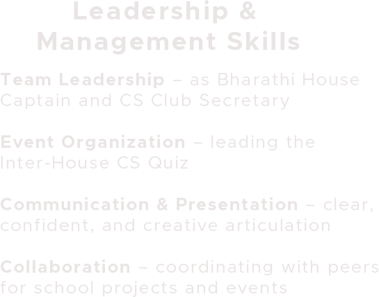 Leadership & Management Skills